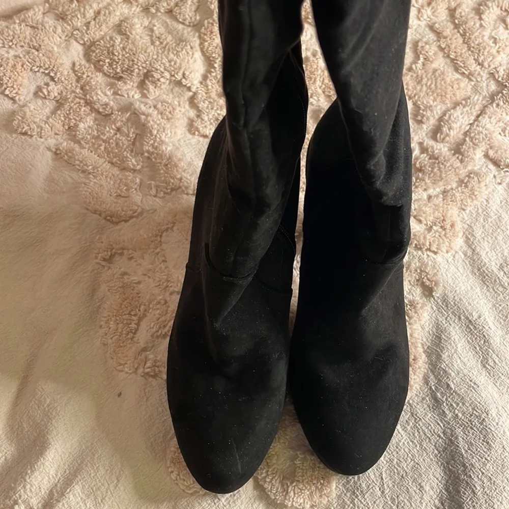 Thigh High Platform High Heel Laced Boots - Picture 9 of 15